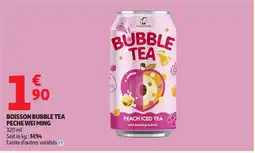 Auchan WEI MING Boisson bubble tea peche offre