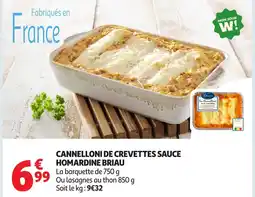 Auchan Cannelloni de crevettes sauce homardine briau offre