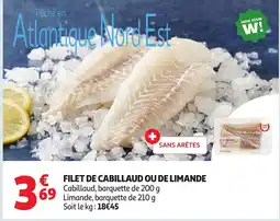 Auchan Filet de cabillaud ou de limande offre