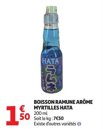 Auchan Boisson ramune arôme myrtilles hata offre
