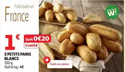 Auchan 5 petits pains blancs offre