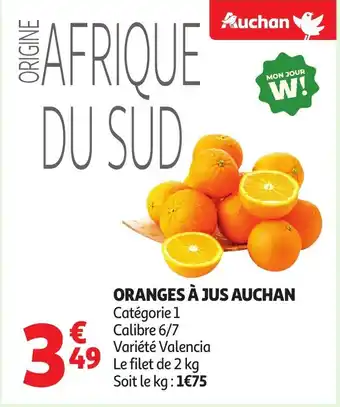 Auchan AUCHAN Oranges à jus offre