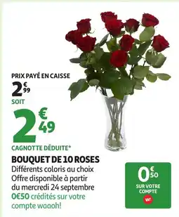 Auchan Bouquet de 10 roses offre