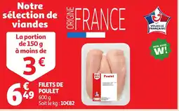 Auchan Filets de poulet offre