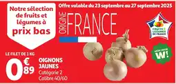 Auchan Oignons jaunes offre