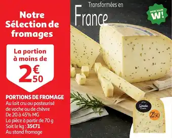 Auchan Portions de fromage offre