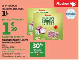 Auchan AUCHAN Oignons rouges émincés surgelés offre