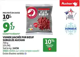 Auchan AUCHAN Viande hachée pur boeuf surgelée offre
