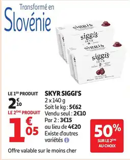 Auchan SIGGI'S Skyr offre