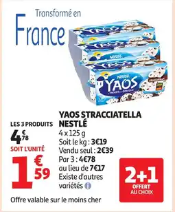 Auchan NESTLÉ Yaos stracciatella offre