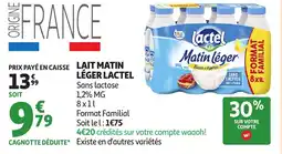Auchan LACTEL Lait matin léger offre