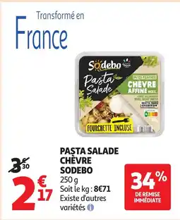 Auchan SODEBO Pasta salade chèvre offre