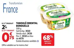 Auchan BONDUELLE Taboulé oriental offre