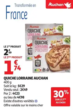Auchan AUCHAN Quiche lorraine offre