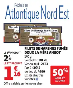 Auchan Filets de harengs fumés doux la mère angot offre