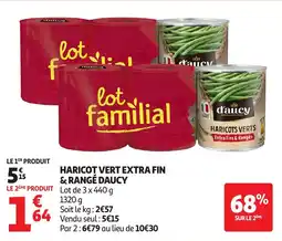 Auchan DAUCY Haricot vert extra fin & rangé offre