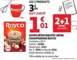 Auchan ROYCO Soupe déshydratée crème champignons offre