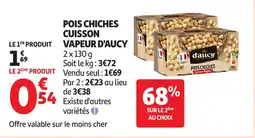 Auchan D'AUCY Pois chiches cuisson vapeur offre