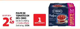 Auchan CIRIO Pulpe de tomates en des offre
