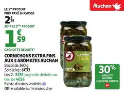 Auchan AUCHAN Cornichons extra fins aux 5 arômates offre