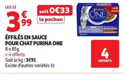 Auchan PURINA ONE Éffilés en sauce pour chat offre