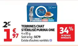 Auchan PURINA ONE Terrines chat stérilisé offre