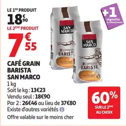 Auchan SAN MARCO Café grain barista offre