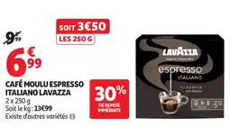 Auchan Café moulu espresso italiano lavazza offre