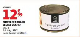 Auchan Confit de canard secret de chef offre