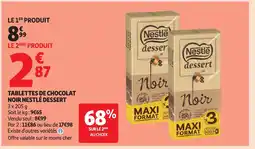 Auchan NESTLÉ Dessert tablettes de chocolat noir offre
