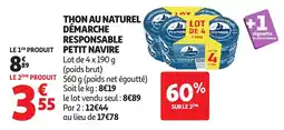 Auchan Thon au naturel démarche responsable petit navire offre