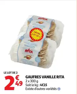 Auchan RITA Gaufres vanille offre