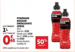 Auchan Powerade boisson energisante cerise offre