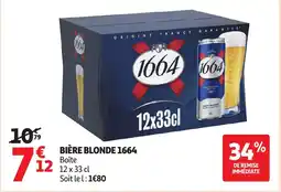 Auchan 1664 Bière blonde offre