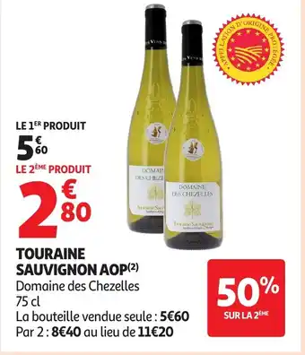 Auchan Touraine sauvignon aop offre