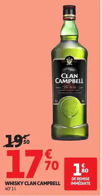 Auchan Whisky clan campbell offre