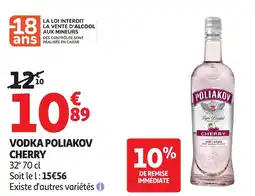 Auchan Vodka poliakov cherry offre