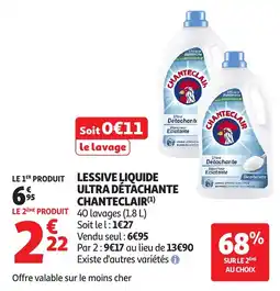 Auchan Lessive liquide ultra détachante chanteclair offre