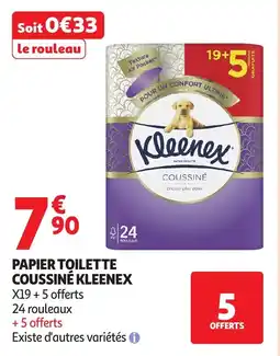 Auchan Papier toilette coussiné Kleenex offre