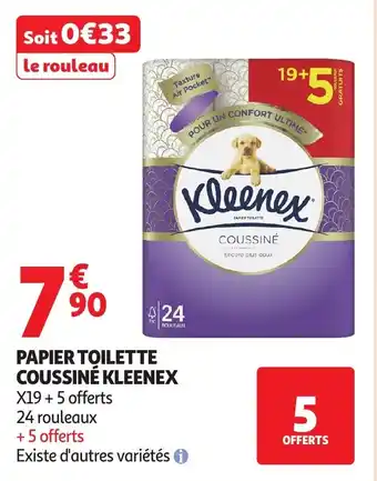 Auchan Papier toilette coussiné Kleenex offre