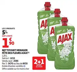 Auchan Nettoyant menager fête des fleurs ajax offre