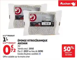 Auchan Éponge vitrocéramique Auchan offre