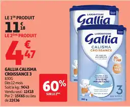 Auchan GALLIA Calisma croissance 3 offre