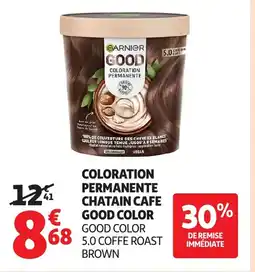 Auchan Coloration permanente chatain cafe good color offre