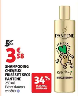 Auchan Shampooing cheveux frisés et secs pantene offre