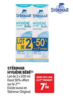 Auchan Stérimar hygiène bébé offre