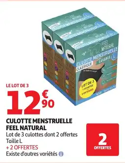Auchan Culotte menstruelle feel natural offre