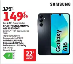 Auchan Smartphone samsung a16 4g 128go offre