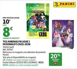 Auchan Tcg adrenalyn ligue 1 mcdonald's 2025-2026 offre