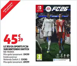 Auchan Le jeu ea sports fc26 sur nintendo switch offre